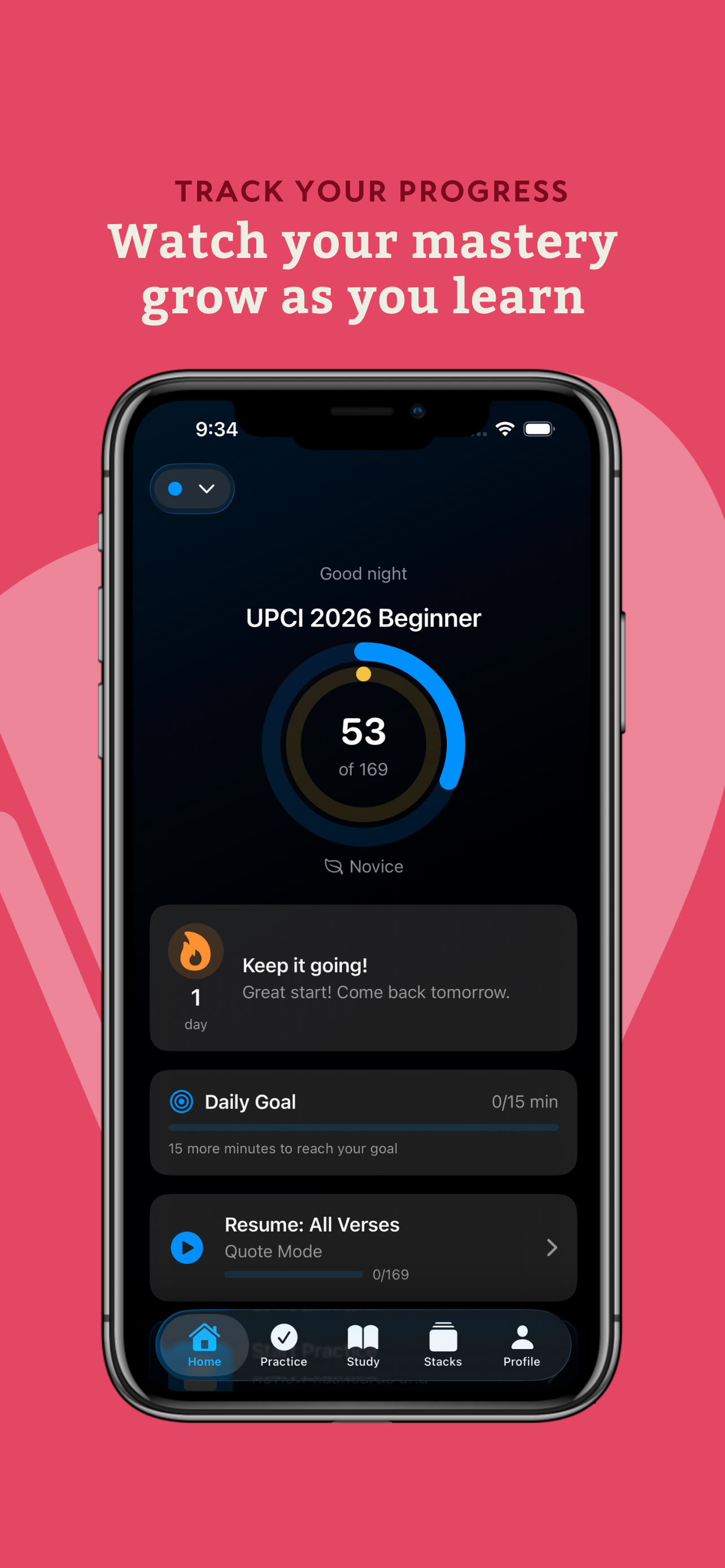 Track your progress - Watch your mastery grow as you learn
