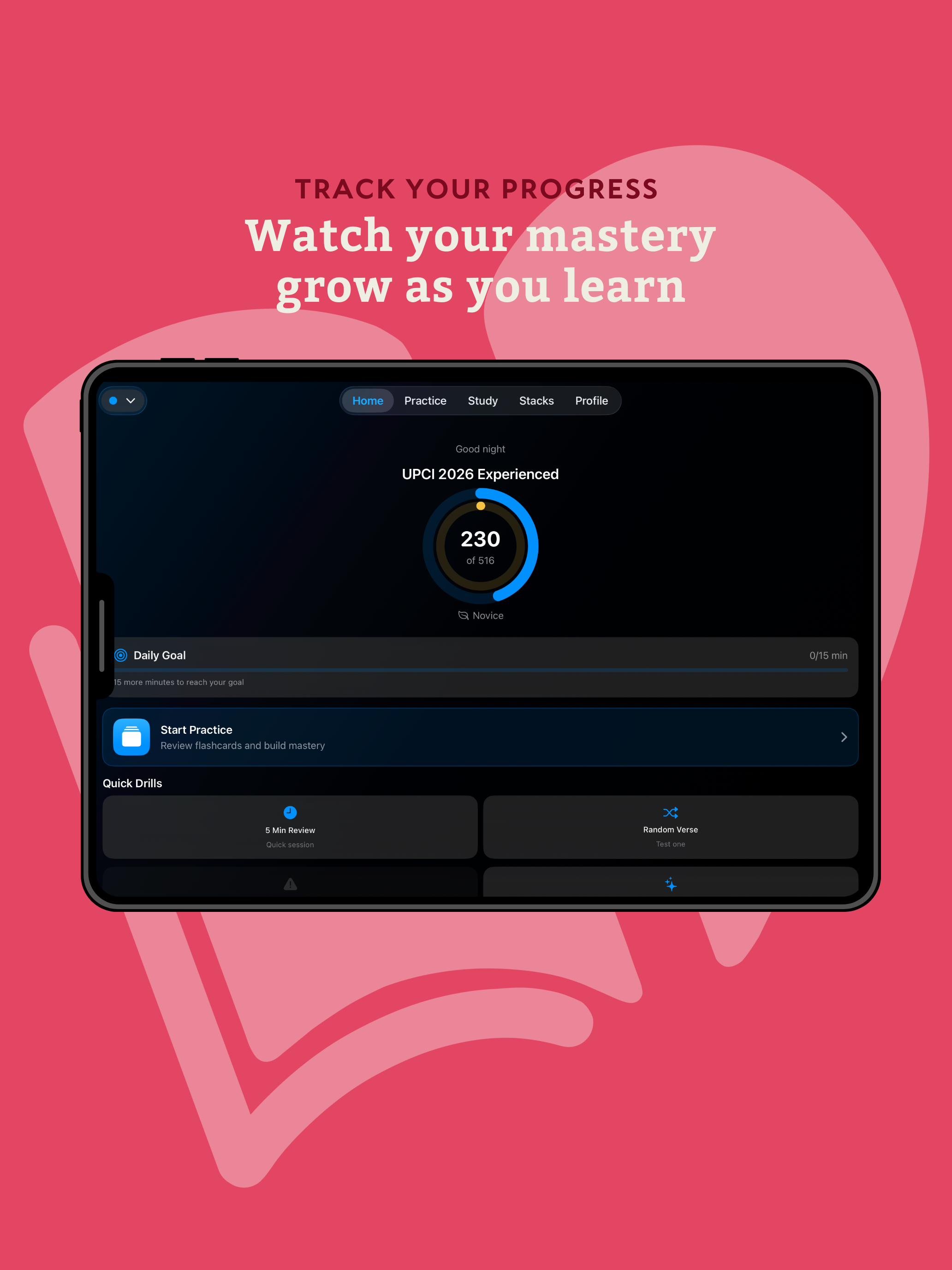 Track your progress on iPad - Watch your mastery grow as you learn